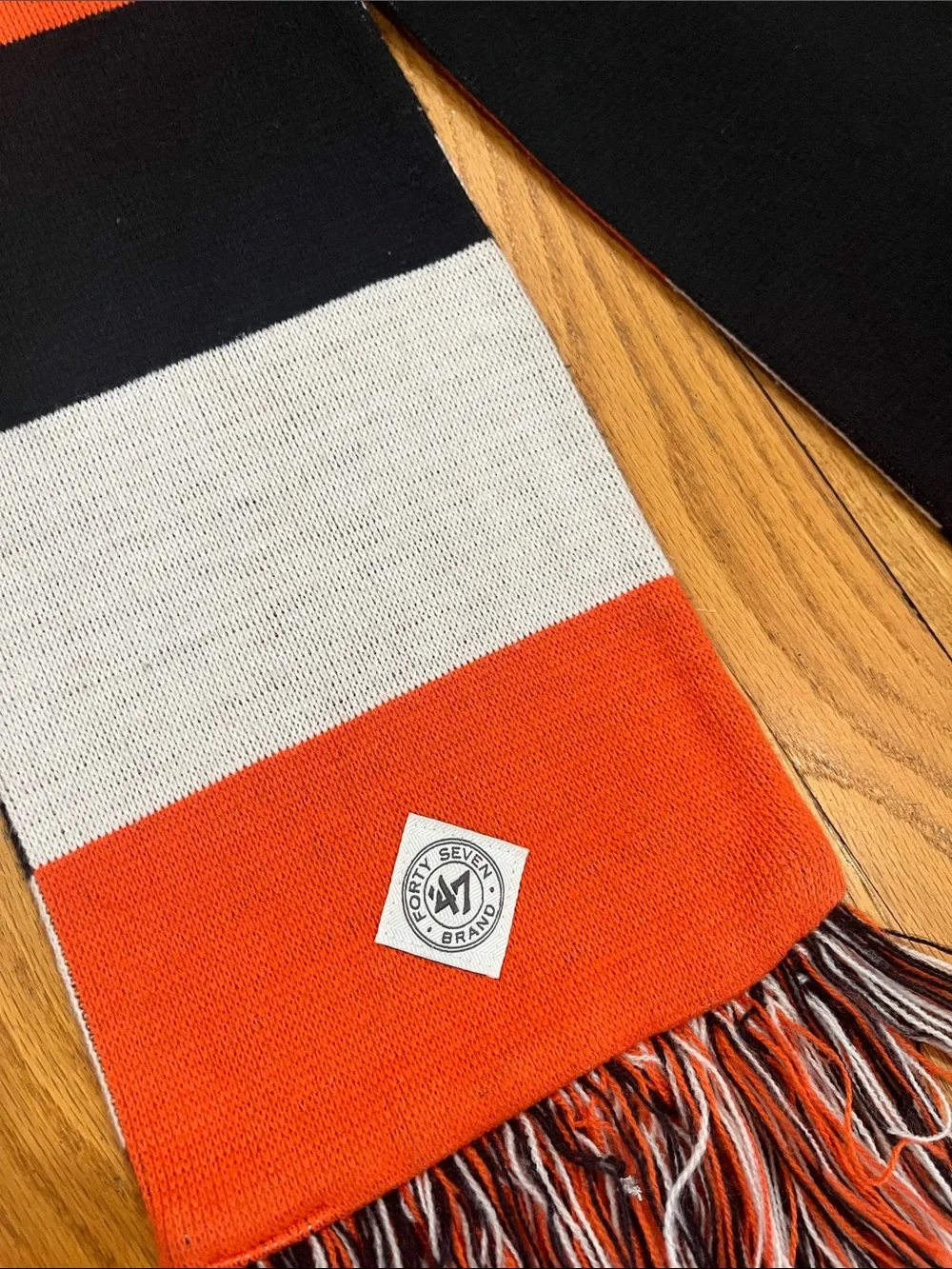 Chicago Bears Football ‘47 Brand NFL Knit Winter Scarf Reversible For Game Day